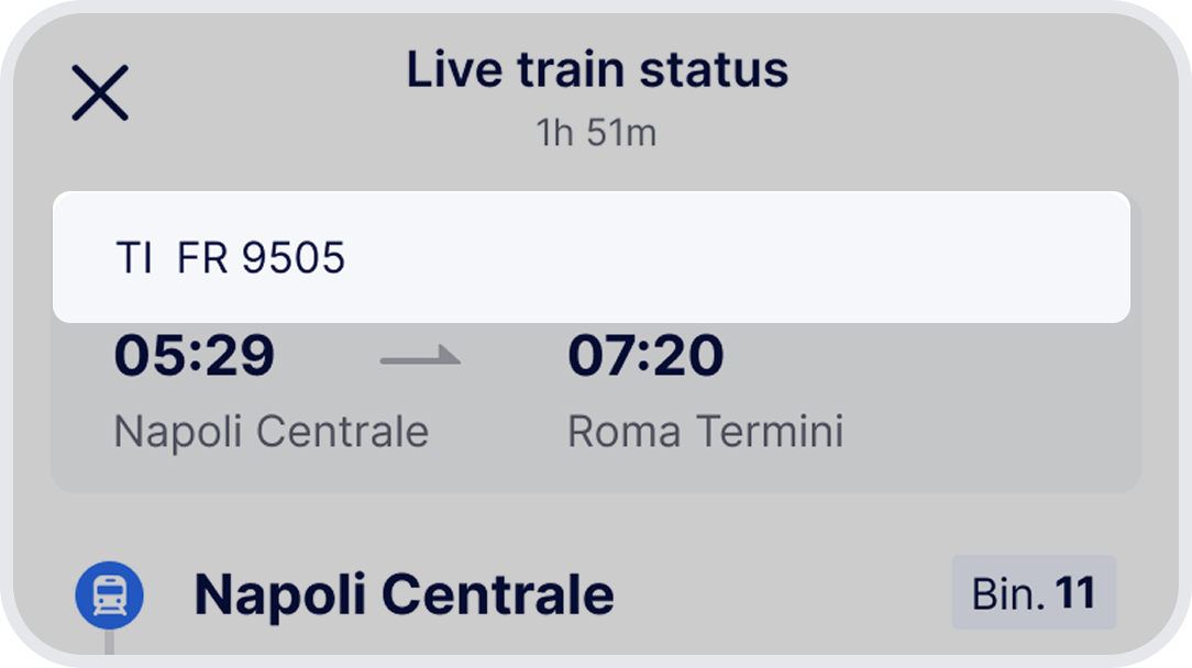行程卡片中的 Train Number 与运营商缩写